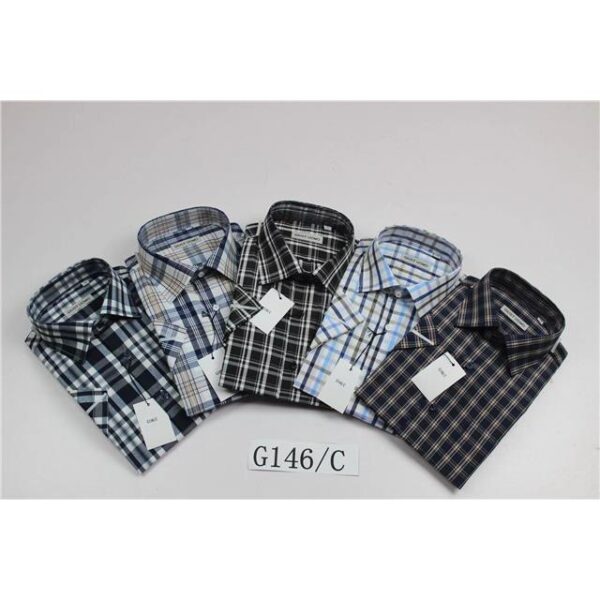 0 9290000005131 G146-0 ABBIGLIAMENTO UOMO CAMICIA REGOLARE MANI.CORTE COLLO CLASSICO 100%COTONE