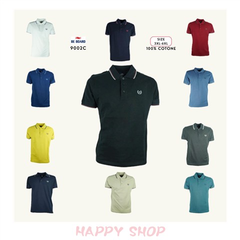 0 9290000006862 9002-C polo uomo mc taglia forte calibrato 100% cotone size:3xl-6xl