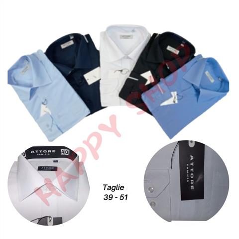 0 9290000006619 ATTORE-M/L ABBIGLIAMENTO UOMO CAMICIA REGOLARE MANI.LUNGHE COLLO CLASSICO SIZE:39-51 100%COTONE