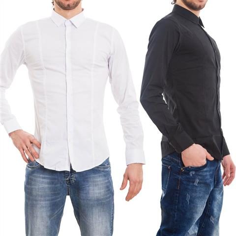 0 9290000003359 AK-8717 ABBIGLIAMENTO UOMO CAMICIA AVVITATA SIZE:S-XXL