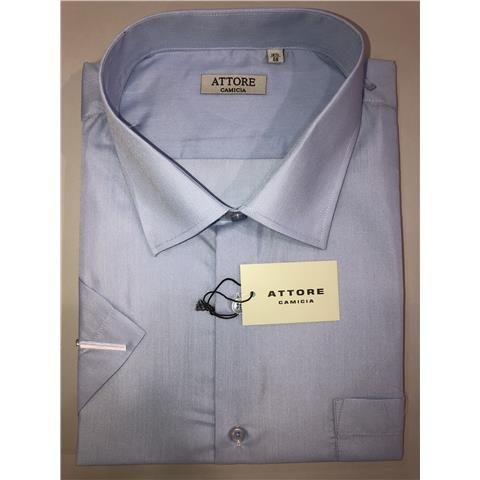 79858 9200000798582 ATTORE-MEZZA MANICA-AZZURRO-51 ABBIGLIAMENTO UOMO CAMICIA REGOLARE MANI.CORTE COLLO CLASSICO SIZE:39-51 100%COTONE COL.AZZURRO TG.51