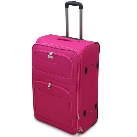 91264 9200000912643 TRL-4POLY-FUCSIA-T55 VALIGIA TROLLEY ESPANDIBILE IN TESSUTO CON 4 RUOTE AUTONOME COL.FUCSIA TG.T55