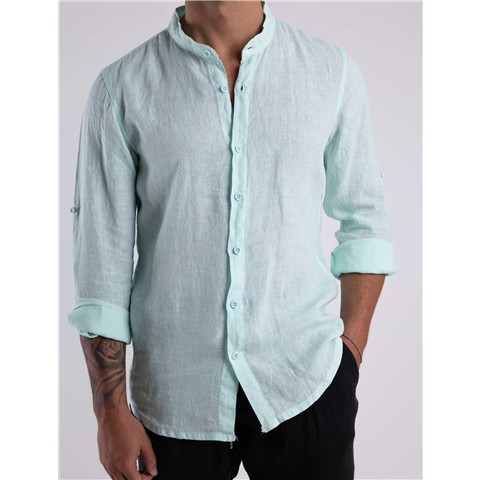 93620 9200000936205 30210-G-CELESTE-6XL CAMICIA UOMO TAGLIA FORTE ML COLLO COREANO IN LINO SIZE:2XL-6XL COL.CELESTE TG.6XL 0 9290000007173 30210-G camicia uomo taglia forte ml collo coreano in lino size:2xl-6xl