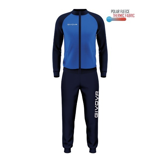 94323 8056002141069 TR-034-BLU/AZZURRO-XL ABBIGLIAMENTO UNISEX TUTA SPORTIVA GIVOVA CUBA EFFETTO TRIACETATO COL.BLU/AZZURRO TG.XL 0 9290000007531 TR-034 abbigliamento unisex tuta sportiva givova cuba effetto triacetato